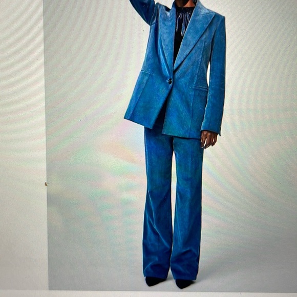 Helmut Lang blue corduroy trouser size 6 - Picture 3 of 17